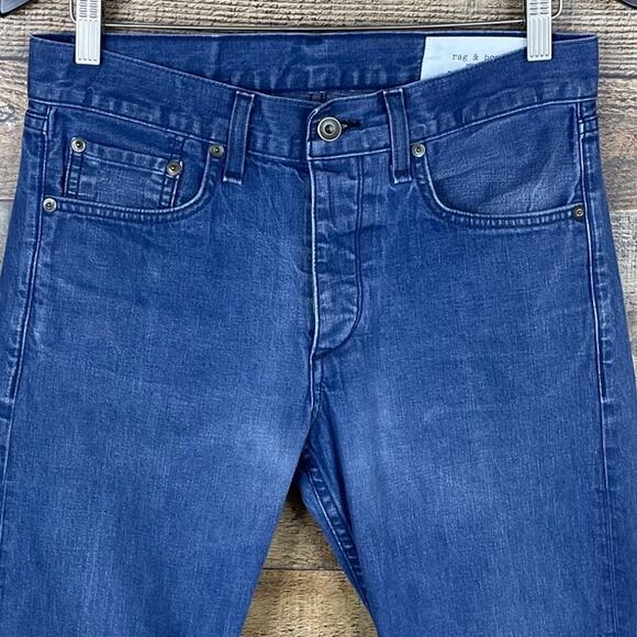 Rag & Bone Fit 2 Slim Jeans Standard Issue Blue Rochester Size 30 x 33 - Picture 2 of 10